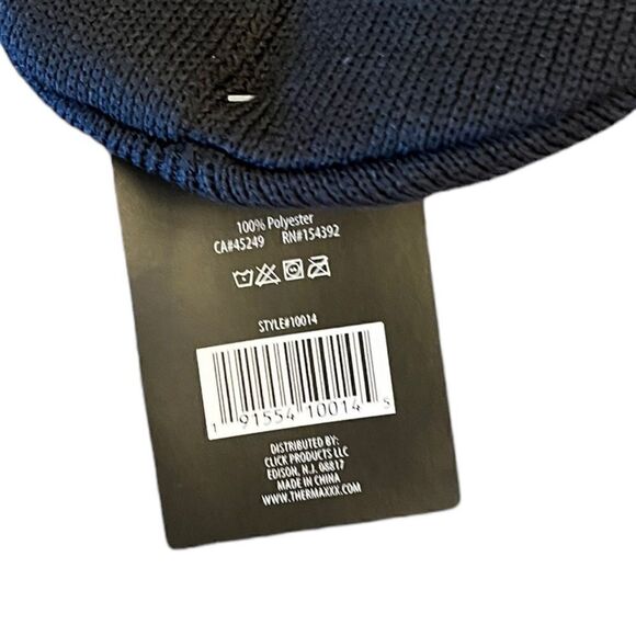 Thermax Black/Charcoal Gray Winter Beanie Hat, OS, NWT - Picture 4 of 4